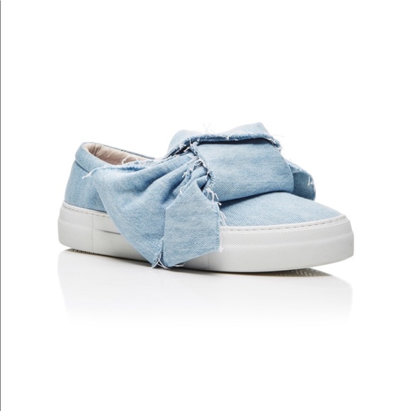 Joshua’s Azire Bow Denim Slip-on Sneakers Flats - Picture 3 of 8